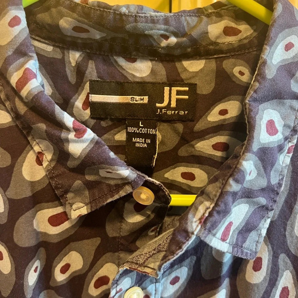 JF J. Ferrar men’s shirt sleeve shirt. Slim. Size Large. - Picture 2 of 5